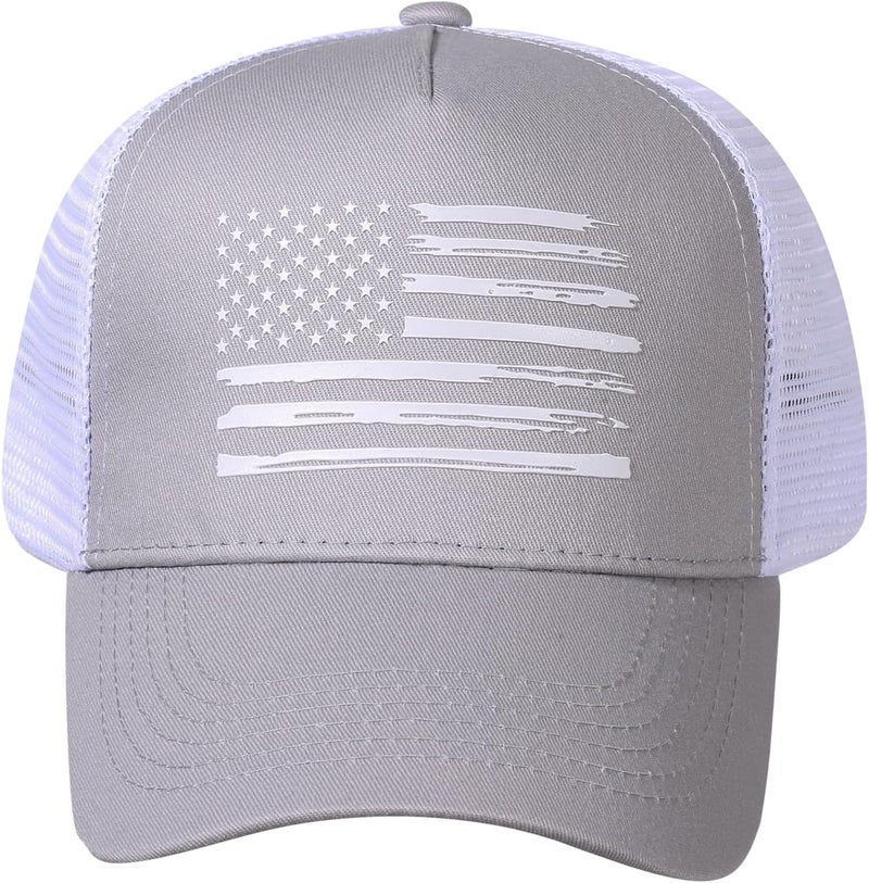 VIONLAN Baseball Cap, American Flag Trucker Hat for Men Women, Breathable Adjustable Fit Outdoor Mesh Snapback Hats - Image 2